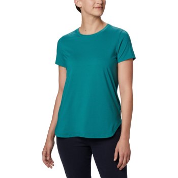 Dámské Tričko Columbia Firwood Camp II Short Sleeve Plus Size Světle Zelene Proužek ORKHZX365